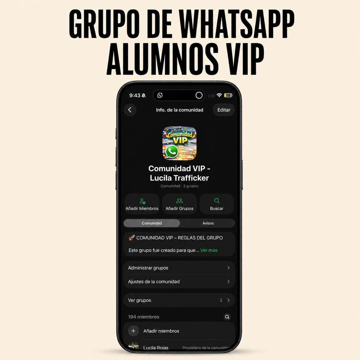 Comunidad de whatsapp vip